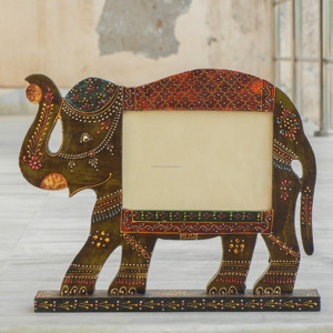 Деревянная фоторамка со слоном ручной работы креативная фоторамка для декора стола домашнего декора и подарков - Product Image 3