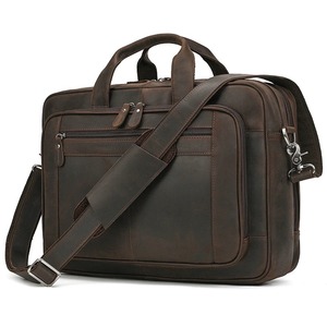 17.3 Inch Laptop Briefcase Genuine Leather Laptop Bag Business Travel Tote Bags Handbags for Men Male Large <b>Brief</b> <b>Case</b> Bags - Product Image 5