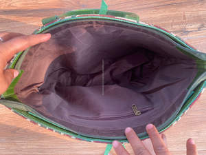 ใหม่ร้อนขาย Jacquard ทําด้วยมือของแท้หนัง Tote กระเป๋า Multi ใช้ใหม่สไตล์วินเทจกระเป๋าช้อปปิ้งราคาถูกจํานวนมากผลิตภัณฑ์ - Product Image 5