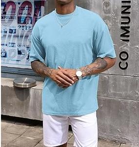 Camiseta de Manga Corta con Cuello Redondo, 100% Algodón, Corte Regular, Tela Oxford Sólida, Transpirable, Ecológica y de Secado Rápido - Product Image 4