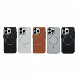 Étui de protection léger en cuir artificiel magnétique gaufré texture litchi, conçu pour les téléphones mobiles S24/S25 Plus - Product Image 1