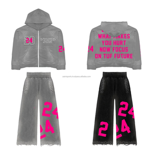 Survêtement Slim Fit sur mesure de haute qualité Design uni multicolore 100% coton grande taille pour la saison d'hiver survêtement en gros - Product Image 4