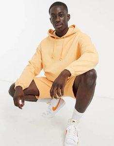 2025 Customizable Unisex Vintage Streetwear <b>Men's</b> Hoodie <b>Shorts</b> Sets Logo Plus Size % Cotton <b>Knee</b> Customizable French Terry Size - Product Image 3