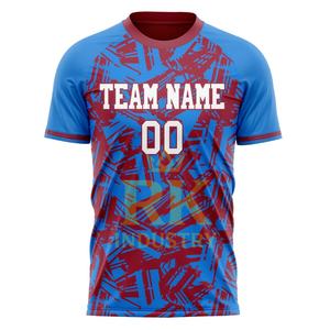 Maillot de football unisexe personnalisé de haute qualité 100% polyester à séchage rapide respirant à manches courtes uniforme de football sublimé nom de l'équipe - Product Image 6