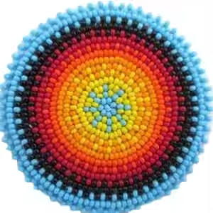 Posavasos con cuentas absorbentes redondas hechas a mano de alta calidad con diseño personalizado, 4 semillas de calor bordadas para bebidas - Product Image 5