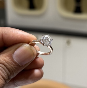 แหวนเพชรเติบโตในห้องปฏิบัติการที่สง่างามสำหรับทุกเพศ2025ขายดีได้รับการรับรอง IGI 14K 18K ทองคำขาวตัดยอดเยี่ยมเครื่องประดับวินเทจแบรนด์ Vds - Product Image 3