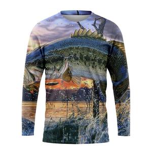 Camisetas de Pesca de Poliéster y Spandex 100%, Precio Económico, Manga Larga, Impresión por Sublimación - Product Image 1