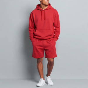 Baggy Jogger Sweat Shorts Ensembles Hommes Hiver Extérieur Sweat Shorts Ensemble Hommes Jogging Fitness Polaire Capuche Sweat Shorts Deux Pièces Ensemble - Product Image 4