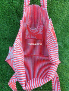 Sac fourre-tout 100% coton matelassé Boho fait à la main écologique durable réversible imprimé Animal Floral Design poignée en corde robuste - Product Image 5