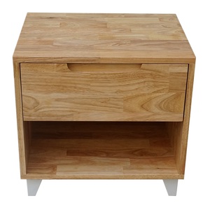 Cabecero minimalista de madera y caucho con patas de aluminio 50x40x48cm - Product Image 3