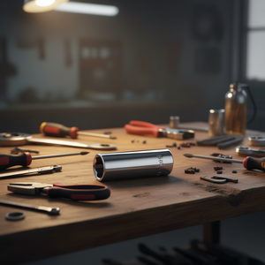 Chiavi a Bussola Cromate con Attacco Quadrato Femmina da 1/4 di Pollice, Tipo Lungo con Testa Esagonale - Product Image 3