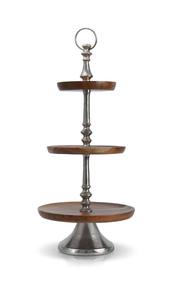 Nuevo Soporte para Tartas de Diseño Antiguo de Madera, Soporte para Postres, Soporte para Chocolates con Diseño Grabado en Árabe - Product Image 2