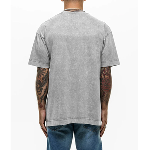 เสื้อยืดผู้ชายไซส์ใหญ่พิเศษพิมพ์ลายหน้าจอดีทีจีผ้าฝ้าย250GSM วินเทจผ้าบาติกแอซิดใช้ได้ทั้งชายและหญิง - Product Image 4