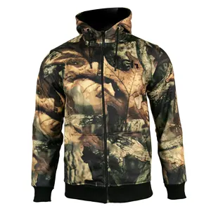 Veste de chasse polaire à capuche Challenger Camouflage avec poches Fabriquée en Turquie Vente en gros - Product Image 1
