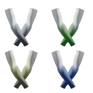 Manchons de bras unisexes en spandex/polyester, anti-UV, sans couture, séchage rapide, pour l'été, avec logo personnalisé, pour le basketball, les chaussettes de cyclisme - Product Image 2