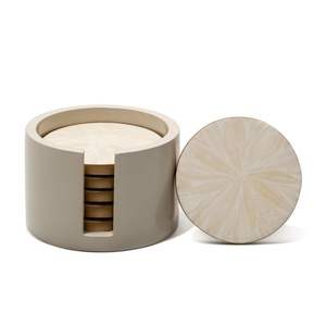 Ensemble de dessous-de-plat et de sous-verres ronds décoratifs en os incrusté, design classique, multi-tailles, écologiques, vaisselle de table pour la maison et la cuisine - Product Image 5