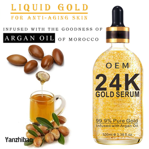 Oem Koreaanse Huidverzorging 24K Goud Gezicht Serum 1.69Oz, Verhelderende En Anti-Aging Vochtinbrengende Crème Met Vitamine C, Hyaluronzuur En Arganolie - Product Image 4