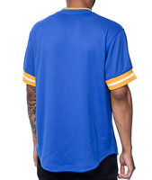 Maillot de sport d'été court pour homme, col montant respirant, en Spandex/Coton, brodé, maille, pour baseball/softball – Nouvelle collection très demandée