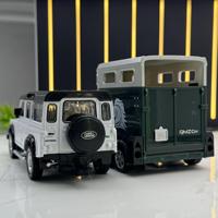 Modèle réduit de haute qualité 1/36 F150 Racing RV avec remorque de transport de chevaux, jouet de collection en métal moulé sous pression pour enfants