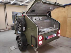 Customized Luxury Comes with Solar Panels and Furniture Offroad Travel Teardrop caravan off Road Camper Trailer - Product Image 4