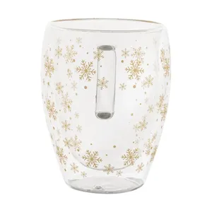Mug en verre personnalisé Snostro pour Noël, produit de merchandising festif pour les fêtes - Product Image 4