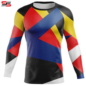 <b>Compression</b> <b>Shirts</b> <b>Custom</b> Made <b>Design</b> Your Own Sublimated Printing Rash Guard Wholesale High Quality Gym Fitness <b>Shirt</b> - Product Image 4