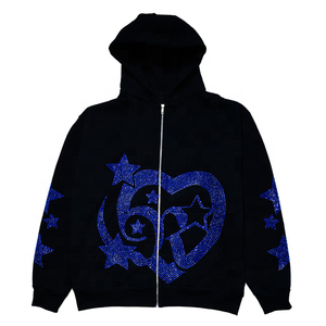 Sweat-shirts unisexes avec strass, sweat-shirt de luxe pour hommes, sweat-shirt scintillant avec cristaux, sweat-shirt en matière douce, sweat-shirt confortable - Product Image 6