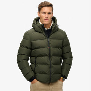 Veste matelassée à capuche personnalisée de haute qualité pour hommes hiver chaud léger manteau alternatif en duvet matelassé veste à bulles avec fermeture éclair - Product Image 6