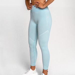 Las mallas de yoga para gimnasio de mujer de cintura alta superventas, pantalones de patrón sólido con estampado de sublimación de diseño personalizado - Product Image 6
