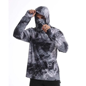 Upf50+ Clothes Long Sleeve Quick Dry Breathable Hooded Uv Protection Custom Sublimation - Product Image 2