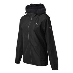 Winter & Summer Women's Windbreaker with Nylon Lining Pattern Logo Embellishments <b>Stand</b> Collar Zipper Closure Breathable Woven - Product Image 1