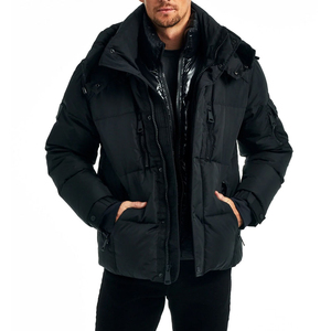 Blouson matelassé streetwear pour homme, couleurs et logo personnalisables, col montant, à capuche, hiver, imperméable, respirant, vente en gros - Product Image 1