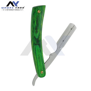 Navaja de Afeitar Manual de Alta Calidad, Navaja de Afeitar de un Solo Filo, Mango de Madera con Bloqueo Oscilante, Herramienta Profesional de Afeitado para Barberos - Product Image 3