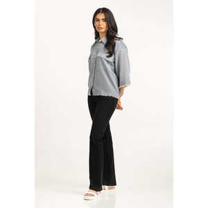 เสื้อเชิ้ตยีนส์ลำลองผู้หญิง รุ่น WM-CS-SS25-409 เสื้อเชิ้ตทำงานสีสันสดใส ไซส์ XS-XL ทรงเข้ารูป ติดกระดุม เหมาะสำหรับฤดูร้อน ฤดูใบไม้ผลิ ฤดูใบไม้ร่วง - Product Image 5