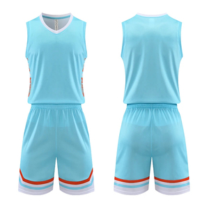ออกแบบชุดบาสเก็ตบอลที่ไม่ซ้ำใคร ขายส่งชุดบาสเก็ตบอลทีม ชุดบาสเก็ตบอลผู้ชายผ้าโพลีเอสเตอร์พร้อมกางเกง - Product Image 4