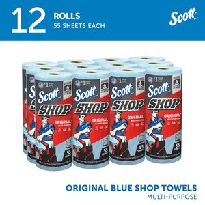 Scott Shop Towels Original (75147), Blue, 55 <b>Sheets</b>/Standard Roll, 12 Rolls/Case, 660 Towels/Case - Product Image 5