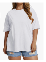 Pabrik Pakaian Bangladesh Grosir Kaos Wanita Ukuran Besar Lengan Pendek Kerah Bulat Logo Kustom Kedatangan Baru Kaos Grosir