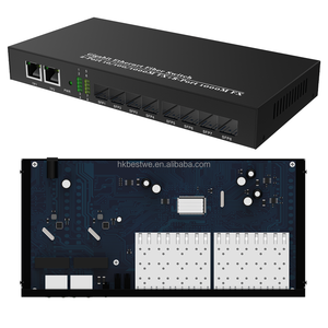 Convertidores de Fibra Óptica de Alta Calidad con Ranuras SFP Gigabit a RJ45, Transceptores de Fibra 8SFP a 2RJ45 - Product Image 4