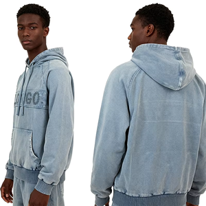 Logo brodé personnalisé 2026, sweat-shirt en coton lourd pour homme, taille plus - Product Image 3