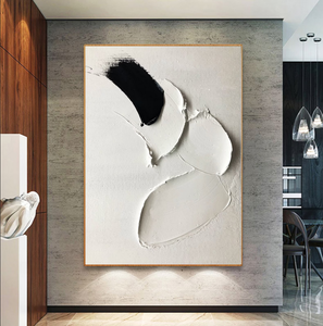 Moderno 3D Texture Beige minimalismo arte della parete decorazione bianca astratta <span class=keywords><strong>tela</strong></span> <span class=keywords><strong>nera</strong></span> pittura <span class=keywords><strong>per</strong></span> la casa soggiorno - Product Image 3