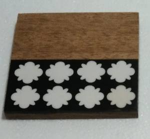 ชุดจานรองแก้วเรซิ่นไม้วอลนัททรงสี่เหลี่ยมคุณภาพสูง ดีไซน์คลาสสิก พร้อมแผ่นรองตกแต่งบ้าน สามารถปรับแต่งสีและขนาดได้ - Product Image 2