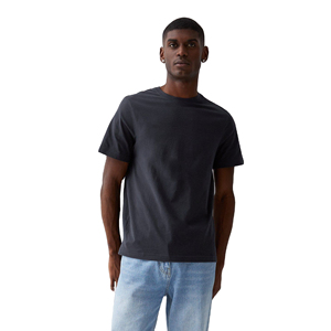 Camiseta personalizada de 100% algodón en blanco con estampado de logotipo personalizado, camisetas blancas lisas de algodón para hombre, camisetas antiarrugas OEM con servicio personalizado - Product Image 1