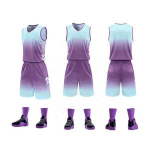 Uniformes de baloncesto Jersey PURE Venta al por mayor Uniforme de impresión por sublimación simple personalizado BSCI, poliéster, ropa deportiva - Product Image 2