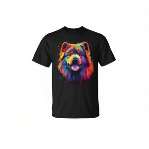 Camiseta Colorida de Chow Chow con Diseño en Acuarela, Camiseta Promocional con Gráficos de Perros - Product Image 2
