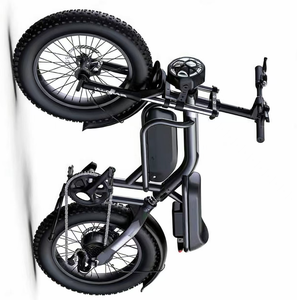 <b>Electric</b> Folding Bike 20 Inch Fat Tire 1500W Brushless Motor 60V Lithium Battery Front Suspension Disc Brake Digital Display - Product Image 2