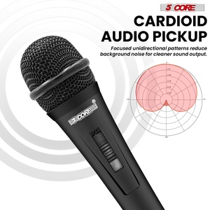 ไมโครโฟน 5Core XLR ไดนามิก ไมค์คาราโอเกะ ไมค์ร้องเพลง ไมค์สตูดิโอ ไมค์แบบมือถือ - Product Image 4