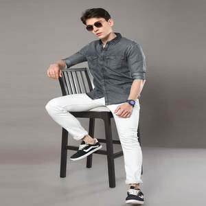 Custom White Cotton Heavy <b>Thermal</b> Long Sleeve Waffle T-<b>Shirt</b> <b>for</b> <b>Men</b> with Full Graphic Screen DTG Print Casual <b>for</b> Teenagers - Product Image 2