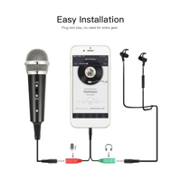 Microphone vocal sans fil portable de studio Microfone pour le divertissement à domicile et le microphone vocal