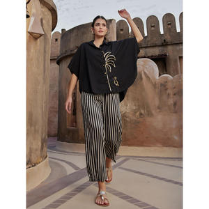 Conjunto de Dos Piezas de Verano para Mujer, Top Holgado con Lentejuelas y Pantalones - Product Image 6