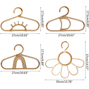 Promotions! TienPhong 2024 rotin tissage bébé cintre taille bébé manteaux cintres gain de place placard cintre - Product Image 4